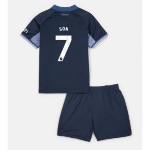 Tottenham Hotspur Son Heung-min #7 Dětské Venkovní dres komplet 2023-24 Krátký Rukáv (+ trenýrky)